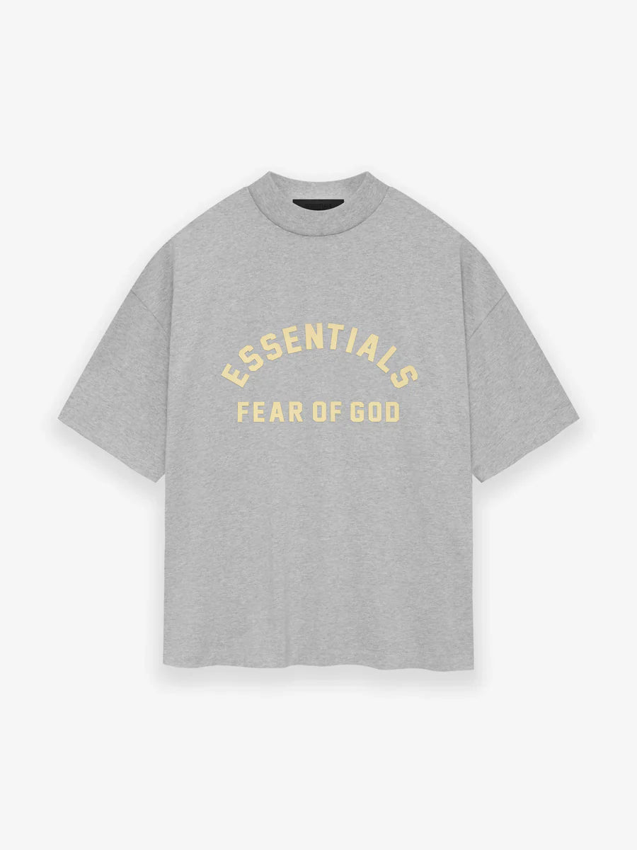 Fear of God Essentials Heavy Jersey T-Shirt - Light Heather Grey