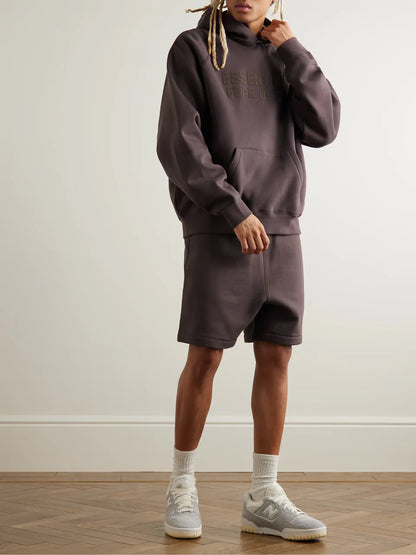 APPLIQUÉD COTTON-BLEND JERSEY HOODIE