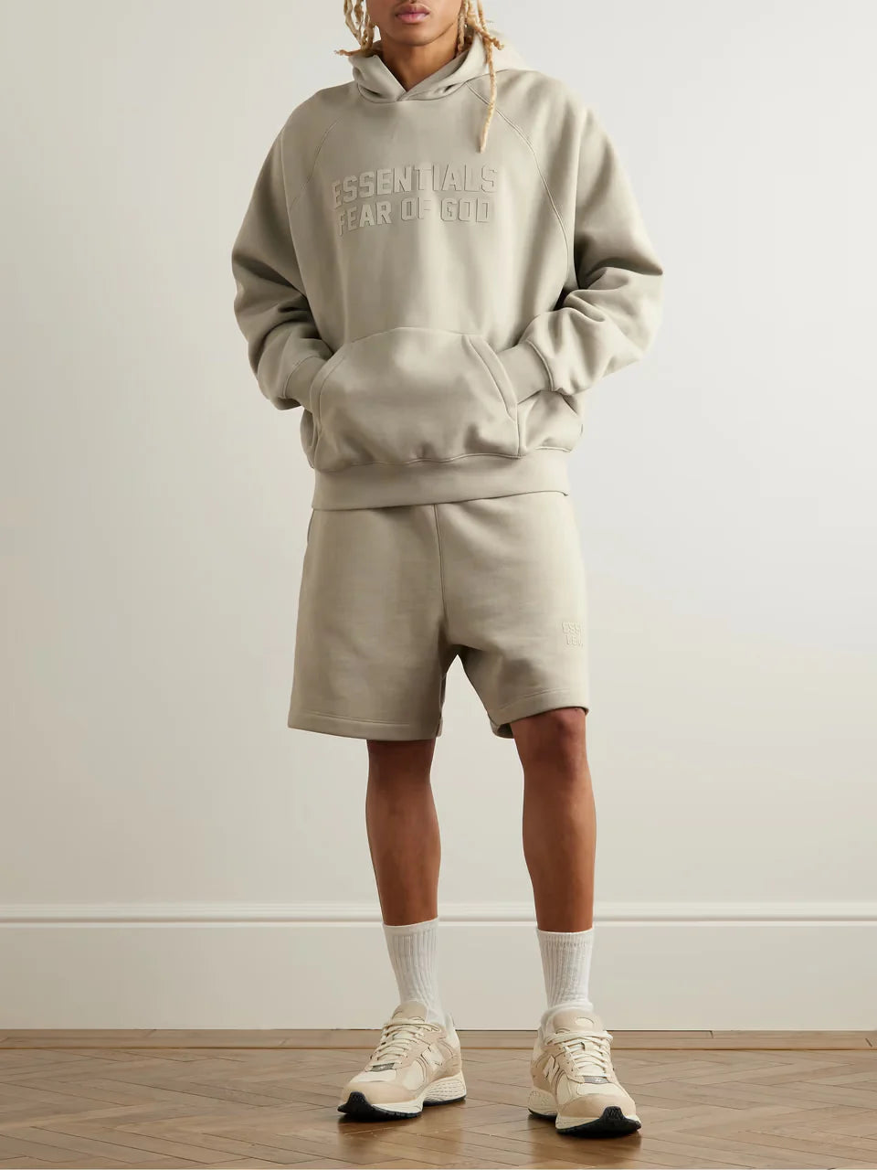 APPLIQUÉD COTTON-BLEND JERSEY HOODIE